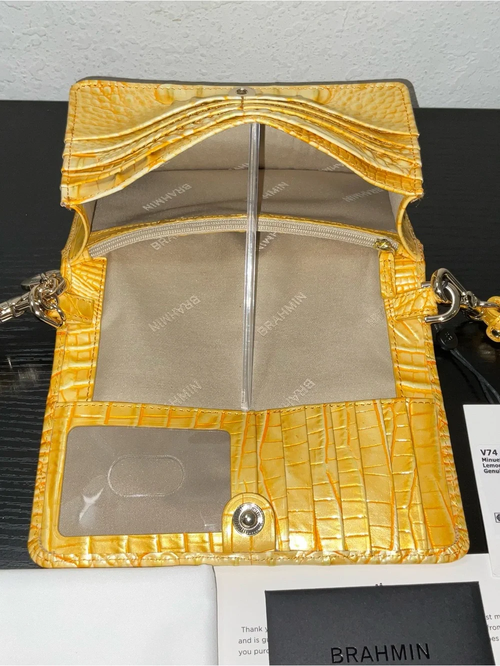 Brahmin Minuette LEMON DROP MELBOURNE Crossbody W/Eye